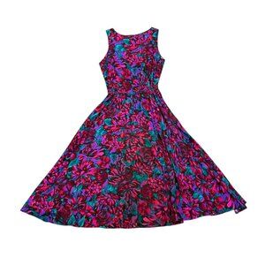 Vintage 90s P.G. Collections Floral Maxi Dress Made in USA